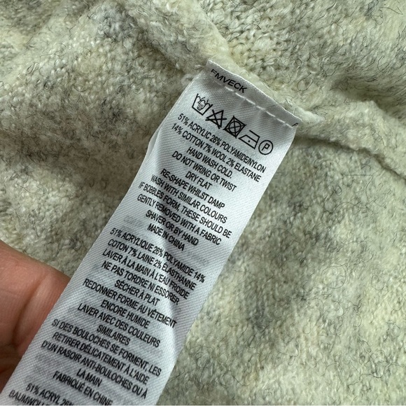 New French Connection Flossy Mock Neck Jumper Sweater Oatmeal - Picture 3 of 6